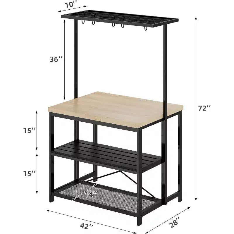 Acekool Combinaison îlot de cuisine et table à manger double face, étagères de rangement à 3 niveaux, 4 places, chariot roulant, assemblage facile, sans électricité