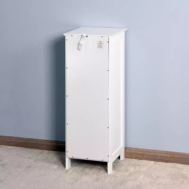 Meuble de Rangement Salle de Bain Meuble Autoportant Table d'Appoint avec 1 Tiroir et 1 Porte en Bois pour Salon, Buanderie