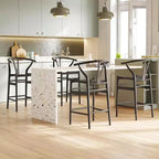 1 tabouret de bar en forme d'os entièrement assemblé, chaise de salle à manger, tabouret de bar tressé, hauteur de comptoir pour îlot de cuisine, beige