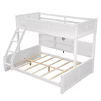 Lit superposé avec étagères de rangement, cadre en bois massif avec armoires et ports USB pour chambre à coucher