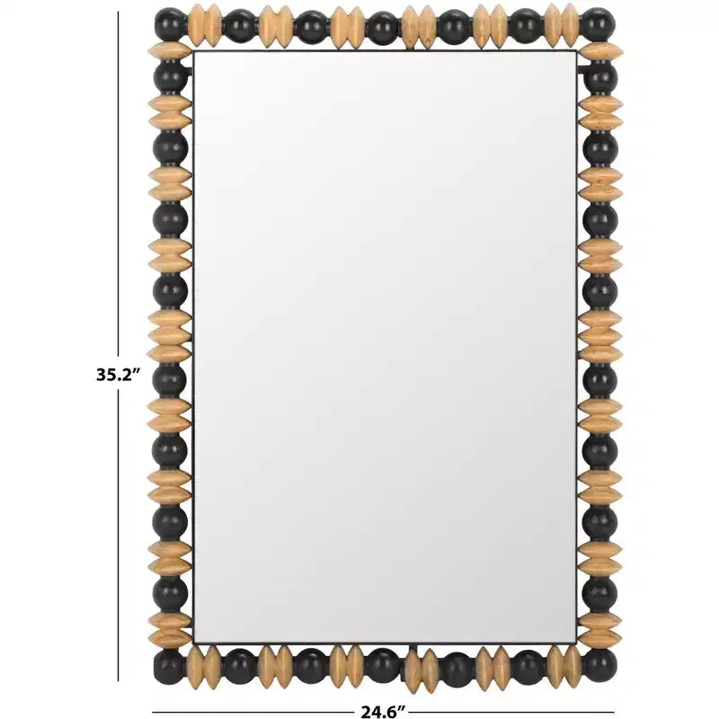 Miroir Azaria - 24,6 x 35,24 - MRR9011 - Noir/Naturel - Safavieh