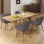 Lot de 2 chaises de salle à manger Costway, chaises d'appoint rembourrées confortables avec dossier capitonné Beige/Noir/Gris