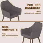 Lot de 2 chaises de salle à manger Costway, chaises d'appoint rembourrées confortables avec dossier capitonné Beige/Noir/Gris