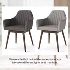 Lot de 2 chaises de salle à manger Costway, chaises d'appoint rembourrées confortables avec dossier capitonné Beige/Noir/Gris