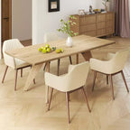 Lot de 2 chaises de salle à manger Costway, chaises d'appoint rembourrées confortables avec dossier capitonné Beige/Noir/Gris