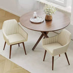 Lot de 2 chaises de salle à manger Costway, chaises d'appoint rembourrées confortables avec dossier capitonné Beige/Noir/Gris