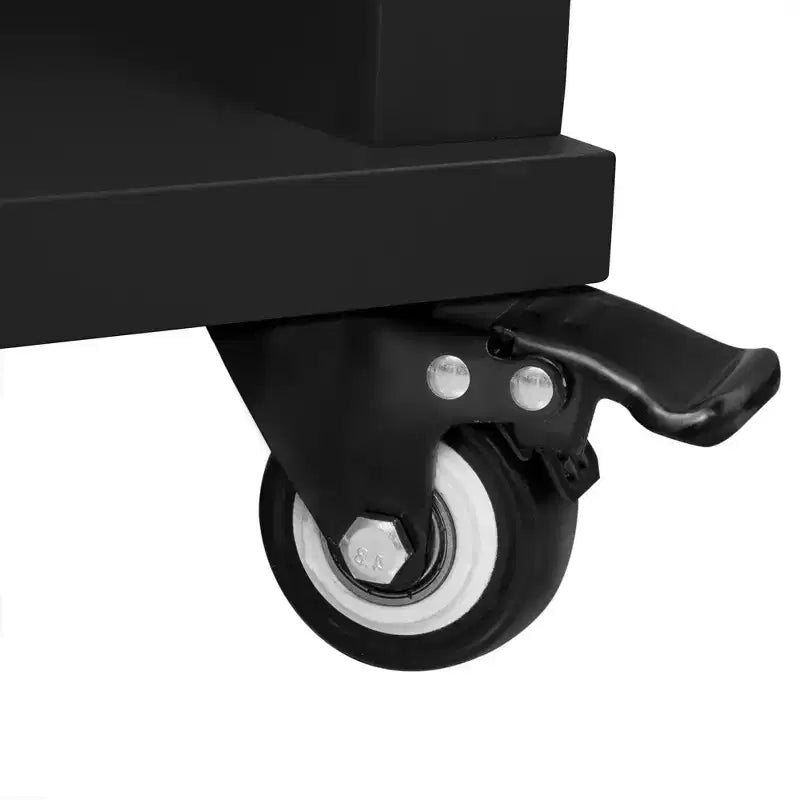 47 Îlot de cuisine avec table à manger extensible, dessus en placage de bois d'hévéa, étagère de rangement interne, prise de courant intégrée, chariot de cuisine roulant