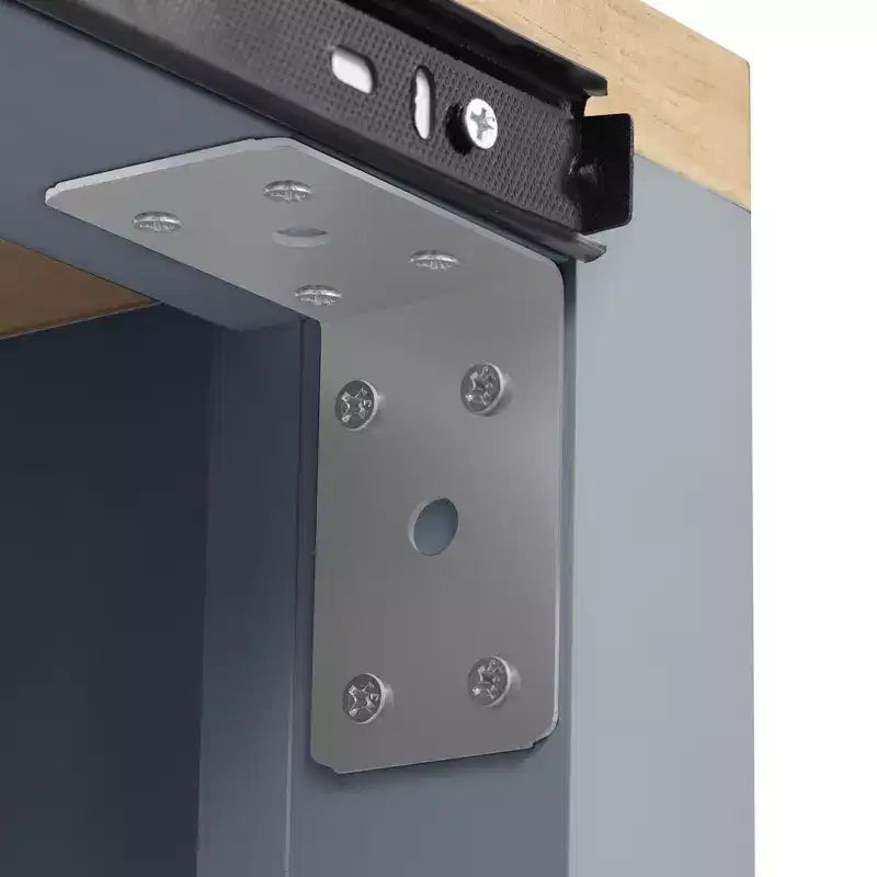 47 Îlot de cuisine avec table à manger extensible, dessus en placage de bois d'hévéa, étagère de rangement interne, prise de courant intégrée, chariot de cuisine roulant