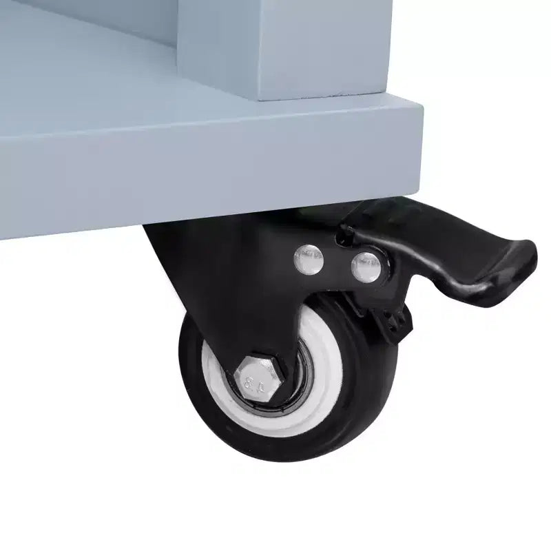 47 Îlot de cuisine avec table à manger extensible, dessus en placage de bois d'hévéa, étagère de rangement interne, prise de courant intégrée, chariot de cuisine roulant