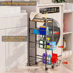 Chariot de rangement fin à 4 niveaux, étagère de rangement coulissante étroite avec 3 paniers coulissants pour les espaces étroits dans la cuisine, la chambre et le salon