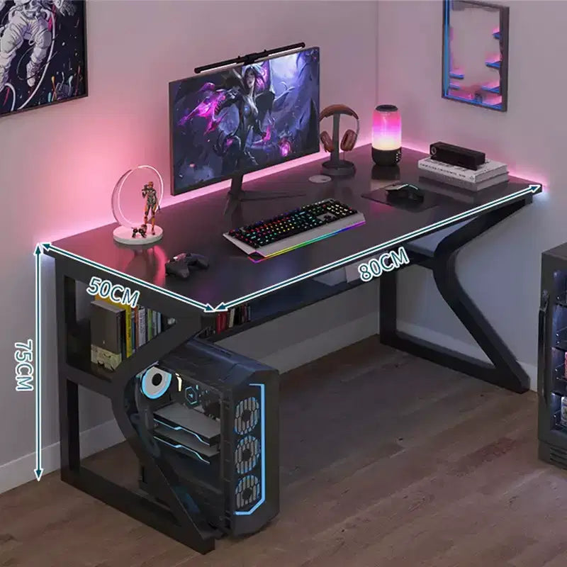 Bureau d'ordinateur, bureau de jeu, bureau d'écriture, bureau d'ordinateur pour étudiant, surdimensionné, poste de travail de bureau de style course moderne ergonomique pour adultes et adolescents