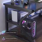 Bureau d'ordinateur, bureau de jeu, bureau d'écriture, bureau d'ordinateur pour étudiant, surdimensionné, poste de travail de bureau de style course moderne ergonomique pour adultes et adolescents