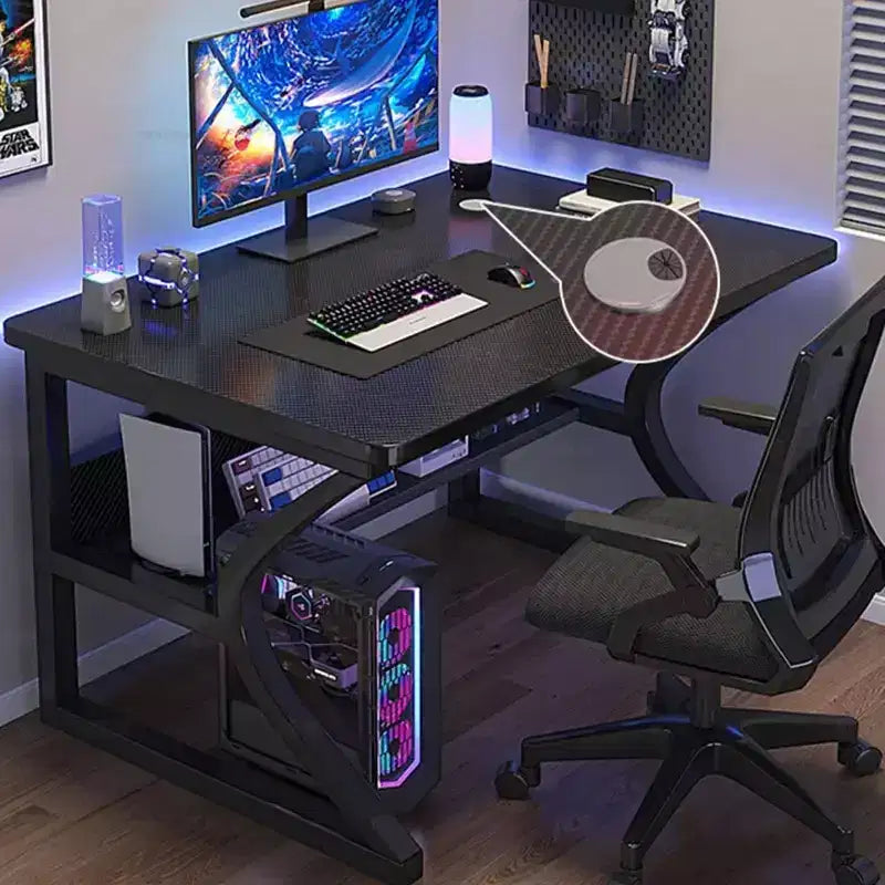 Bureau d'ordinateur, bureau de jeu, bureau d'écriture, bureau d'ordinateur pour étudiant, surdimensionné, poste de travail de bureau de style course moderne ergonomique pour adultes et adolescents