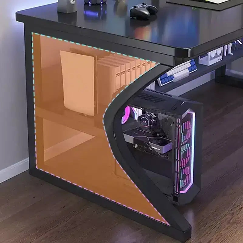 Bureau d'ordinateur, bureau de jeu, bureau d'écriture, bureau d'ordinateur pour étudiant, surdimensionné, poste de travail de bureau de style course moderne ergonomique pour adultes et adolescents