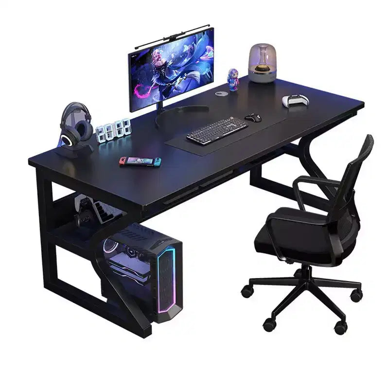 Bureau d'ordinateur, bureau de jeu, bureau d'écriture, bureau d'ordinateur pour étudiant, surdimensionné, poste de travail de bureau de style course moderne ergonomique pour adultes et adolescents