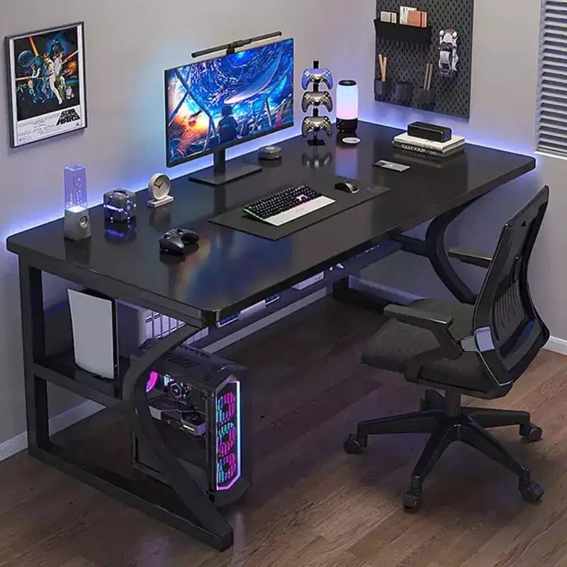 Bureau d'ordinateur, bureau de jeu, bureau d'écriture, bureau d'ordinateur pour étudiant, surdimensionné, poste de travail de bureau de style course moderne ergonomique pour adultes et adolescents
