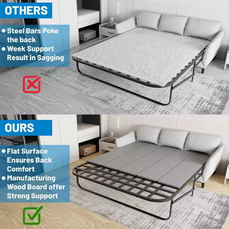 Continental Sleep, planches de soutien pour canapé-lit robuste, base en bois pour réparer les sièges affaissés, planche de matelas pour canapé convertible, installation facile