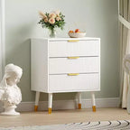 Commode à 3 tiroirs, Commode moderne pour placard, Commode de rangement en bois pour chambre, salon ou couloir