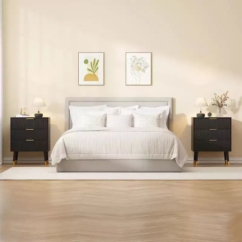 Commode à 3 tiroirs, Commode moderne pour placard, Commode de rangement en bois pour chambre, salon ou couloir
