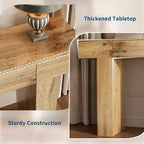 47 Table console d'entrée, table de canapé étroite rectangulaire en bois avec tiroir, table derrière le canapé pour salon, couloir, entrée