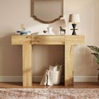 47 Table console d'entrée, table de canapé étroite rectangulaire en bois avec tiroir, table derrière le canapé pour salon, couloir, entrée