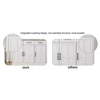 Meuble de rangement blanc en bois AndMakers de 76 cm de large avec étagères réglables