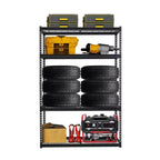 48 Garage Shelving, 2500 Lbs Capacity Heavy Duty Shelving Unit for Garage, Adjustable Metal Storage Shelves, 5-Tier Industrial Utility Shelf Storage
