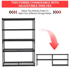 Étagère de garage de 48 pouces, capacité de 2500 livres, unité de rayonnage robuste pour garage, étagères de rangement métalliques réglables, étagère utilitaire industrielle à 5 niveaux