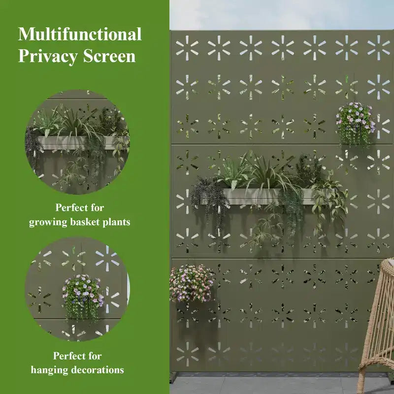 72 H Dovelina Brise-vue extérieur décoratif pour jardin