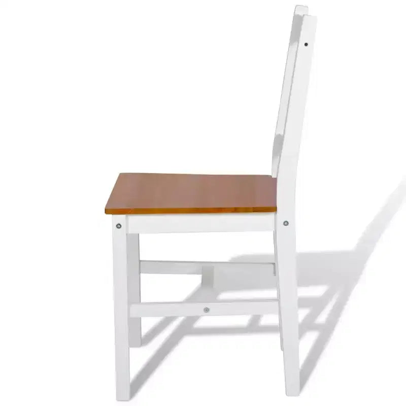 CLIHOME Chaise de salle à manger moderne minimaliste avec design rétro en bois de pin massif, chaise à dossier en X confortable pour restaurant (Lot de 2)