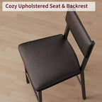 Acekool Lot de 2 tabourets de bar, tabourets hauteur comptoir avec dossier, cuir PU capitonné et pieds en métal épais, chaises d'îlot de cuisine