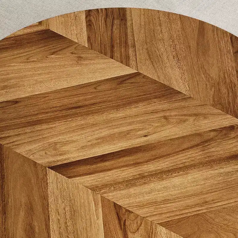 Acekool Table Basse de Ferme Ronde 76 cm avec Étagère de Rangement, Table en Bois Rustique à 2 Niveaux avec Pieds en Métal Courbés pour Petits Espaces, Marron