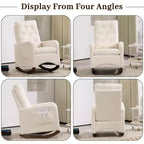 Acekool Fauteuil à bascule, Fauteuil Inclinable de Maternité, Fauteuil Inclinable à Dossier Haut avec Poches Latérales, Fauteuil à Bascule Inclinable pour Salon, Chambre, Bureau