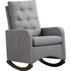 Acekool Fauteuil à bascule, Fauteuil Inclinable de Maternité, Fauteuil Inclinable à Dossier Haut avec Poches Latérales, Fauteuil à Bascule Inclinable pour Salon, Chambre, Bureau