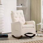 Acekool Fauteuil à bascule, Fauteuil Inclinable de Maternité, Fauteuil Inclinable à Dossier Haut avec Poches Latérales, Fauteuil à Bascule Inclinable pour Salon, Chambre, Bureau