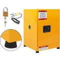 Acekool Flammable Storage Cabinet, 17x17x18 Galvanized Steel, Lockable with Adjustable Shelf, Sump & Vents for Hazardous Liquids