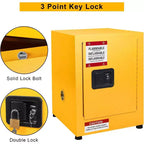Armoire de sécurité Acekool pour produits inflammables, 17x17x18, en acier galvanisé, verrouillable, avec étagère réglable, bac de rétention et évents pour liquides dangereux