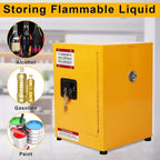Armoire de sécurité Acekool pour produits inflammables, 17x17x18, en acier galvanisé, verrouillable, avec étagère réglable, bac de rétention et évents pour liquides dangereux