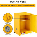 Armoire de sécurité Acekool pour produits inflammables, 17x17x18, en acier galvanisé, verrouillable, avec étagère réglable, bac de rétention et évents pour liquides dangereux