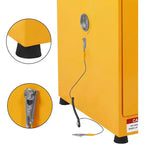 Armoire de sécurité Acekool pour produits inflammables, 17x17x18, en acier galvanisé, verrouillable, avec étagère réglable, bac de rétention et évents pour liquides dangereux