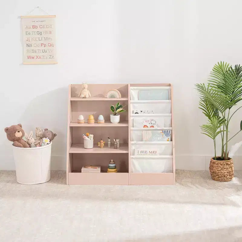 Comfy Cubs Bibliothèque enfant 89,4 x 39,9 x 80 cm – Étagère Montessori robuste avec étagères souples et rigides