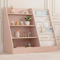 Comfy Cubs Kids Bookshelf 35.2 x 15.7 x 31.5 Inches - Sturdy Montessori Shelf with Soft & Hard Shelves