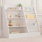Comfy Cubs Bibliothèque enfant 89,4 x 39,9 x 80 cm – Étagère Montessori robuste avec étagères souples et rigides