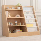 Comfy Cubs Bibliothèque enfant 89,4 x 39,9 x 80 cm – Étagère Montessori robuste avec étagères souples et rigides