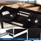 Grand ensemble de table de cuisine extensible de 47,2 po, avec 2 bancs et 2 tabourets carrés