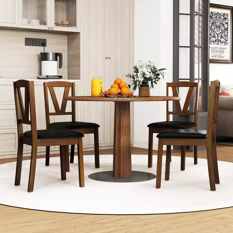 Lot de 2/4 chaises de salle à manger Costway en cuir PU avec dossiers évidés