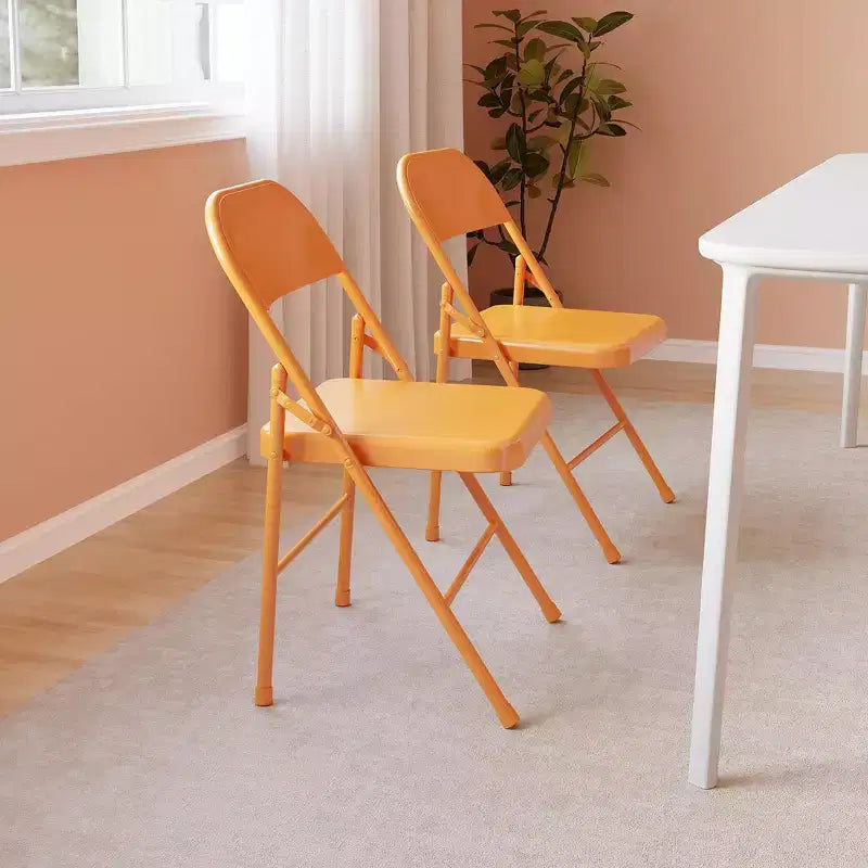 8 chaises pliantes avec coussin et dossier rembourrés, chaises en métal avec coussin confortable et cadre en acier durable pour la maison et le bureau