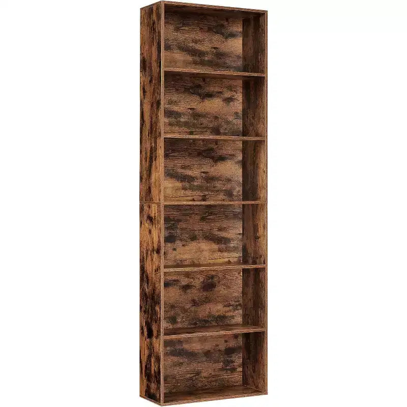 Acekool Armoire de Rangement 6 Étagères, Bibliothèque Industrielle 181 cm de Haut, Meuble de Rangement Utilitaire Haut pour Salon, Chambre, Bureau, Cuisine, Capacité 113 kg