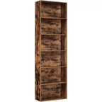 Acekool Armoire de Rangement 6 Étagères, Bibliothèque Industrielle 181 cm de Haut, Meuble de Rangement Utilitaire Haut pour Salon, Chambre, Bureau, Cuisine, Capacité 113 kg