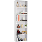 Acekool Armoire de Rangement 6 Étagères, Bibliothèque Industrielle 181 cm de Haut, Meuble de Rangement Utilitaire Haut pour Salon, Chambre, Bureau, Cuisine, Capacité 113 kg